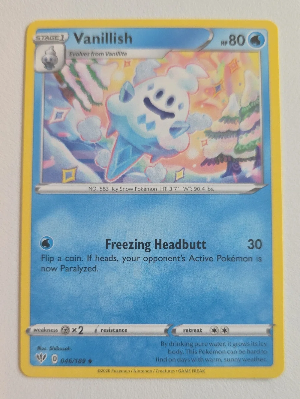 Pokemon Vanillish And Vanillite Cards